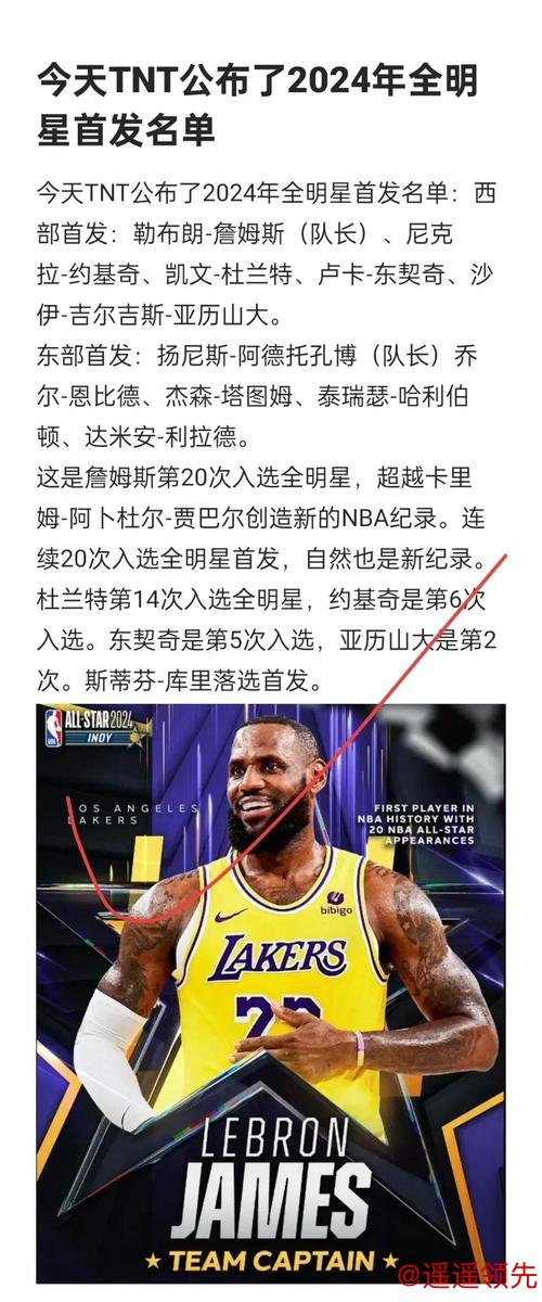 詹姆斯连续入围全明星首发纪录遭终结